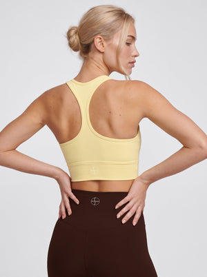 Racerback Sport-BH – Buttergelb