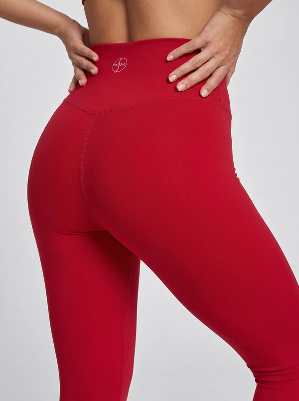 High-Rise Leggings – Red