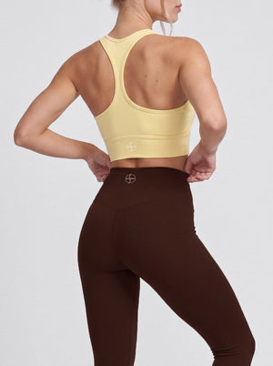 Racerback Sports Bra – Butter Yellow