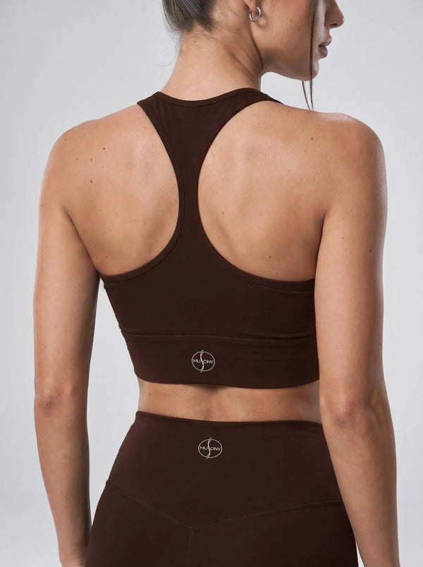 Racerback Sports Bra – Chocolate