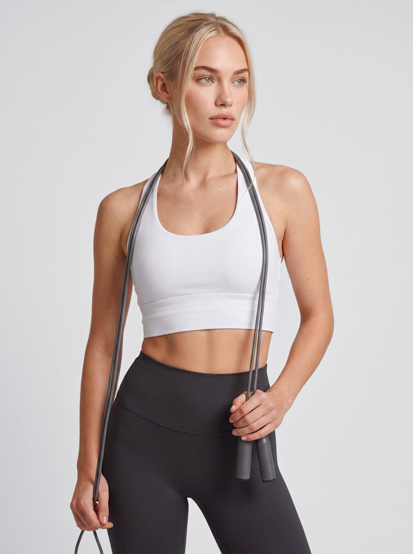 Racerback Sport-BH – Weiß