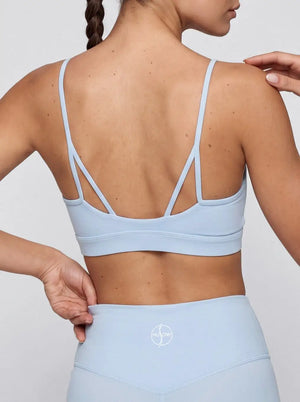 Sport-BH mit schmalen Trägern – Himmelblau