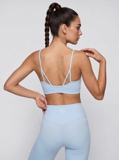 Strappy Sports Bra – Sky Blue