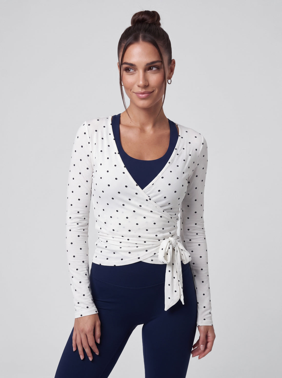Ballet Wrap Top – Polka Dot