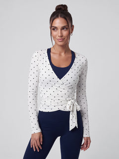 Ballet Wrap Top – Polka Dot