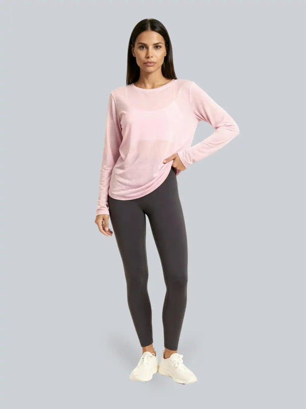 Mesh Longsleeve – Zartrosa