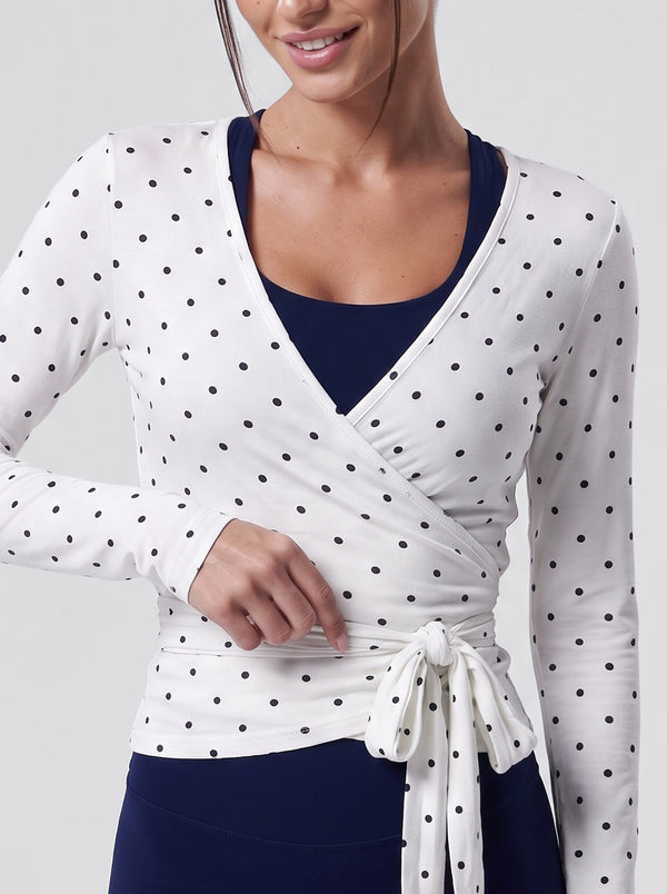 Ballet Wrap Top – Polka Dot