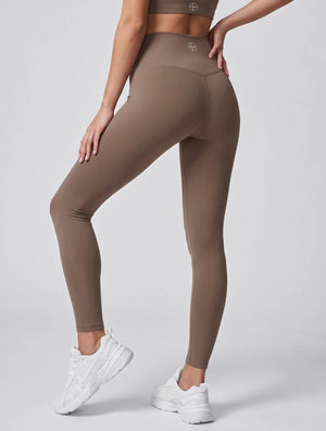 High-Waist Leggings – Beige