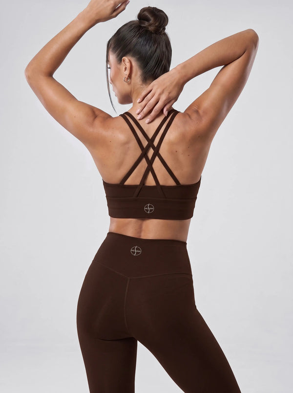Ballett-Sporttop – Schokobraun