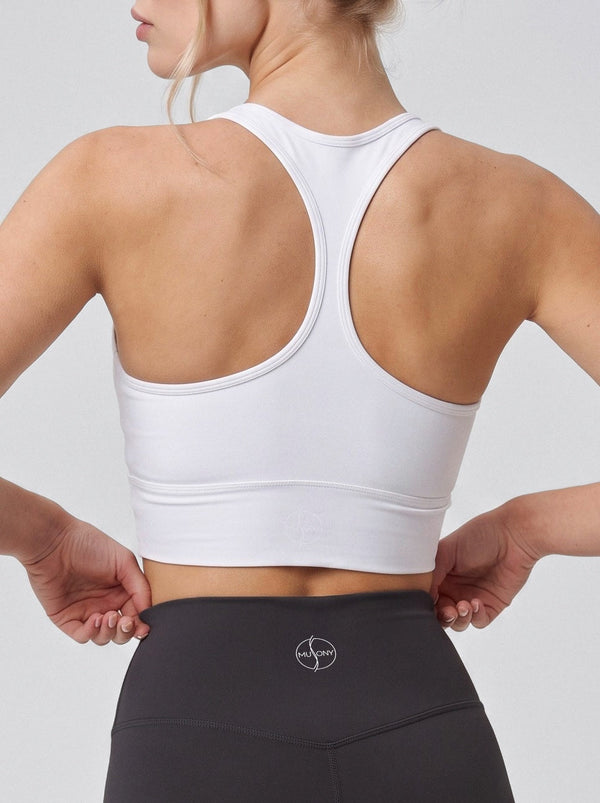 Racerback Sport-BH – Weiß