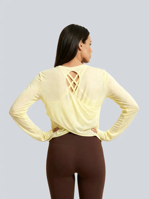 Mesh Longsleeve – Buttergelb
