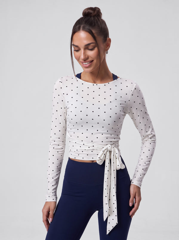 Ballet Wrap Top – Polka Dot