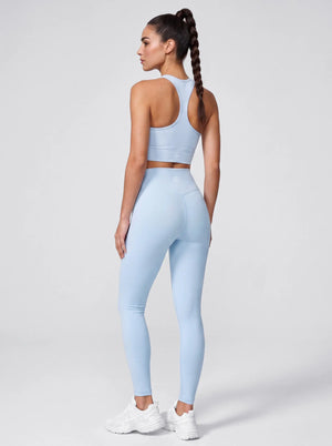 High-Waist Leggings – Himmelblau