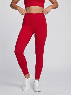High-Waist Leggings – Rot