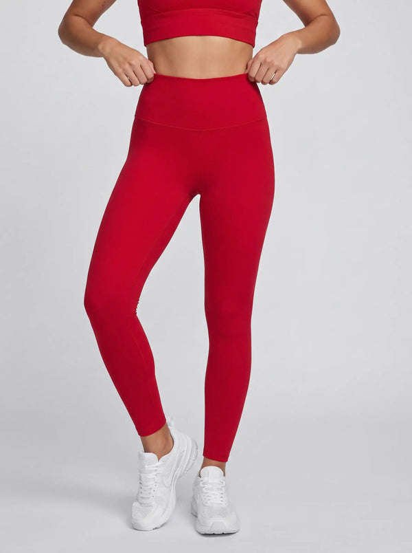 High-Waist Leggings – Rot