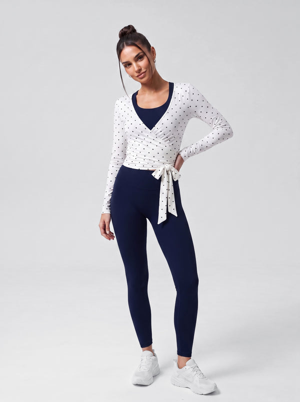 Ballet Wrap Top – Polka Dot