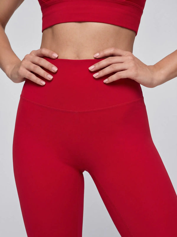 High-Waist Leggings – Rot