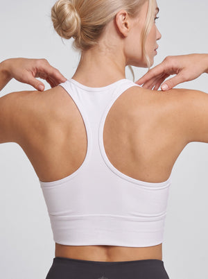 Racerback Sport-BH – Weiß