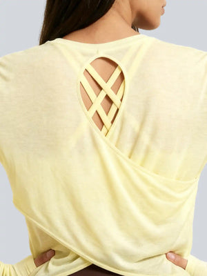 Mesh Longsleeve – Buttergelb