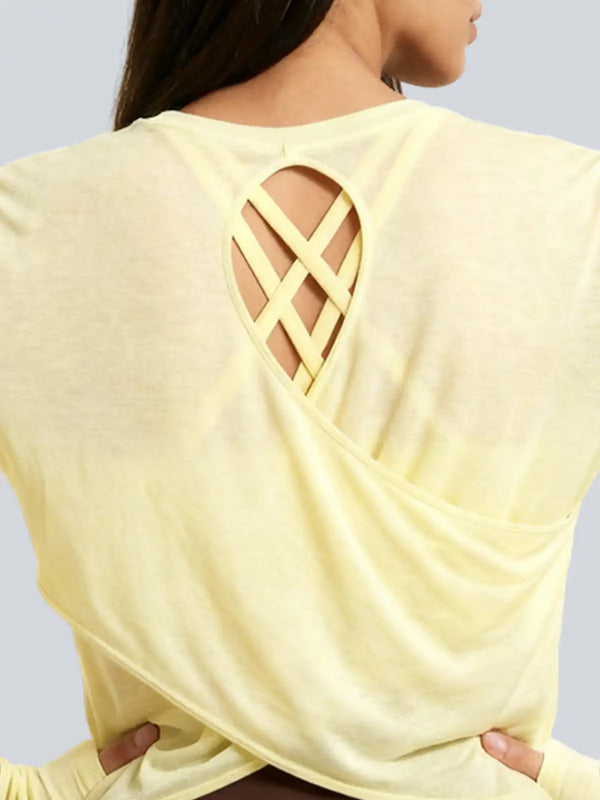 Mesh Longsleeve – Buttergelb