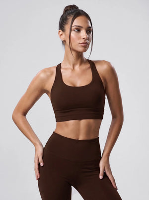 Ballett-Sporttop – Schokobraun