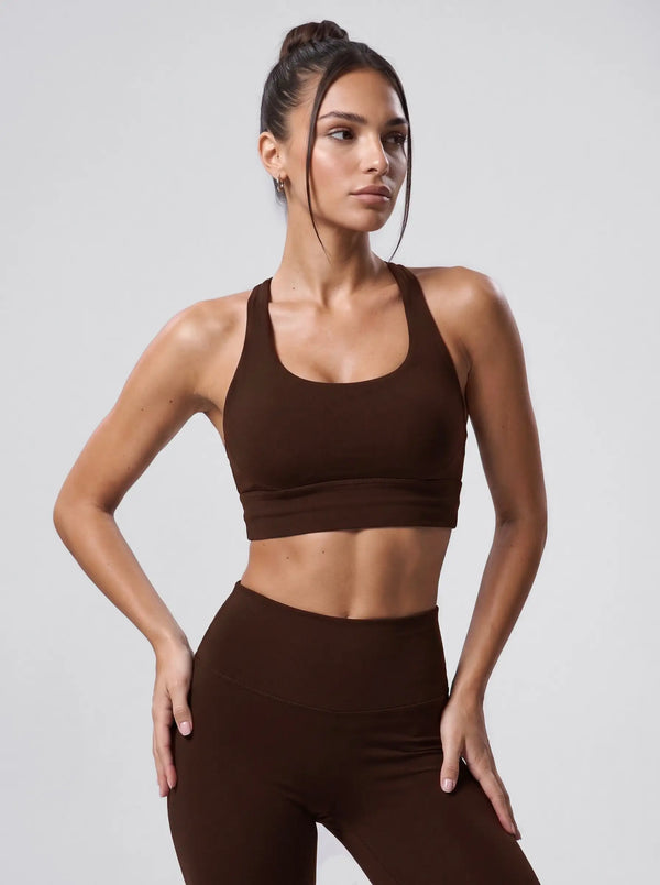 Ballett-Sporttop – Schokobraun