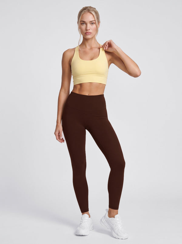 Racerback Sport-BH – Buttergelb