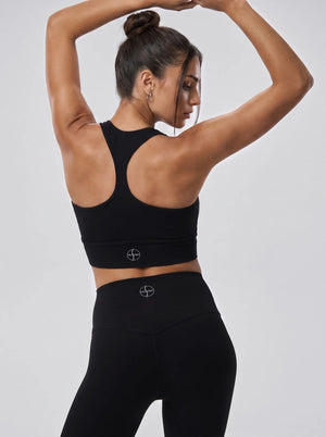 Racerback Sport-BH – Schwarz