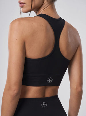 Racerback Sport-BH – Schwarz