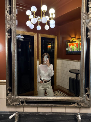 Mesh Longsleeve – Weiß