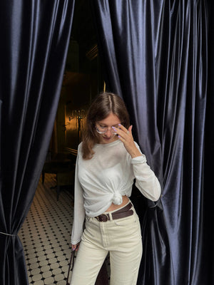 Mesh Longsleeve – Weiß