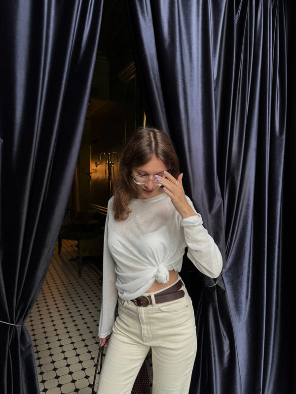 Mesh Longsleeve – Weiß
