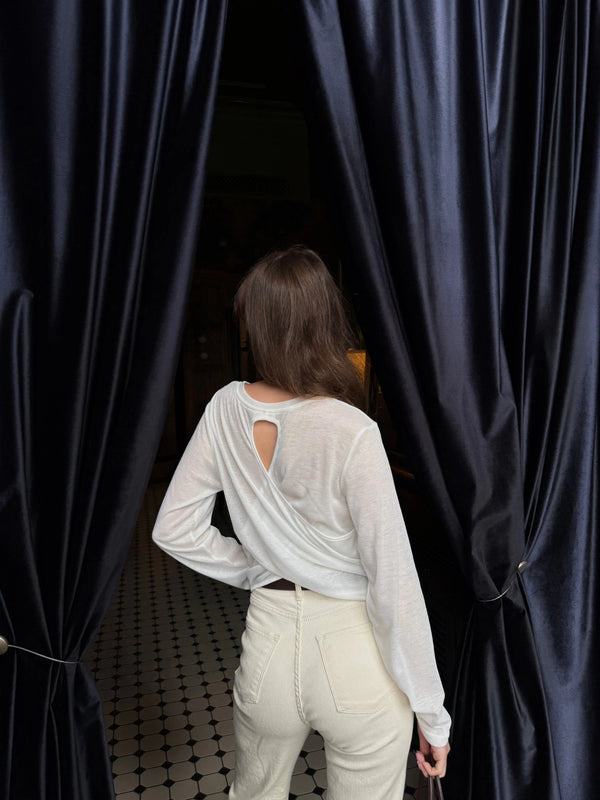 Mesh Longsleeve – Weiß