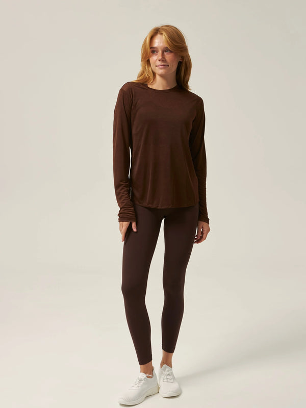 Mesh Longsleeve – Schokobraun