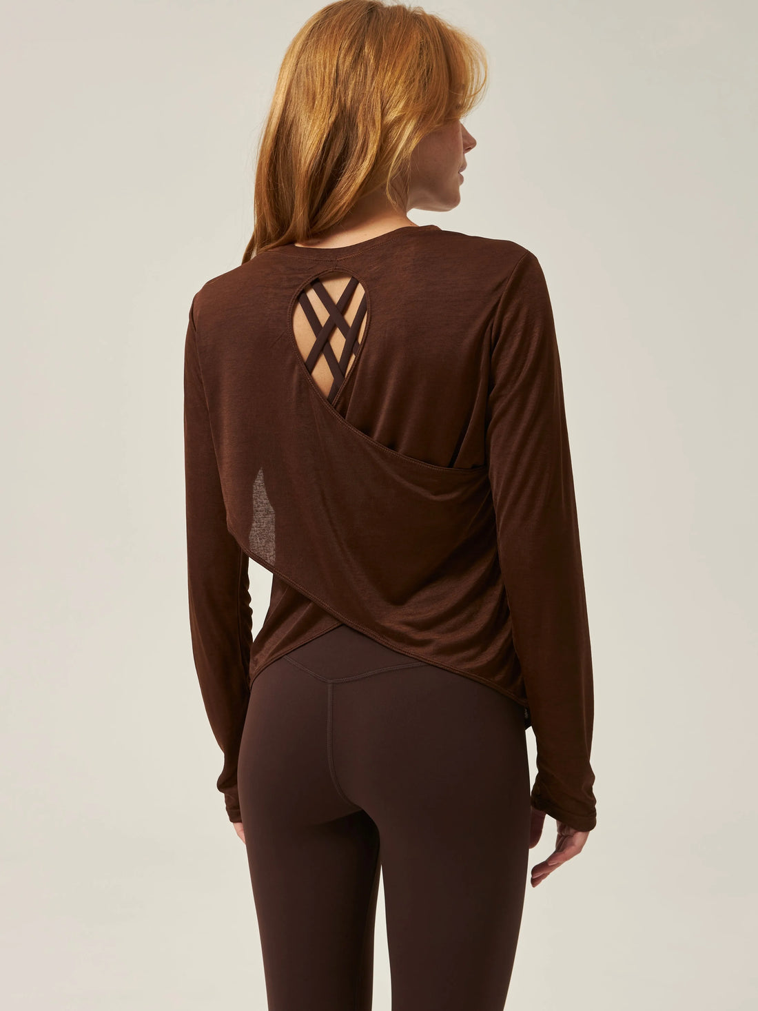 Mesh Longsleeve – Schokobraun