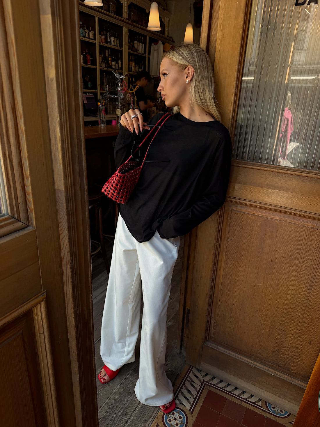 Mesh Longsleeve – Schwarz