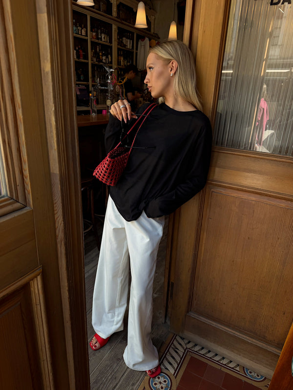 Mesh Longsleeve – Schwarz