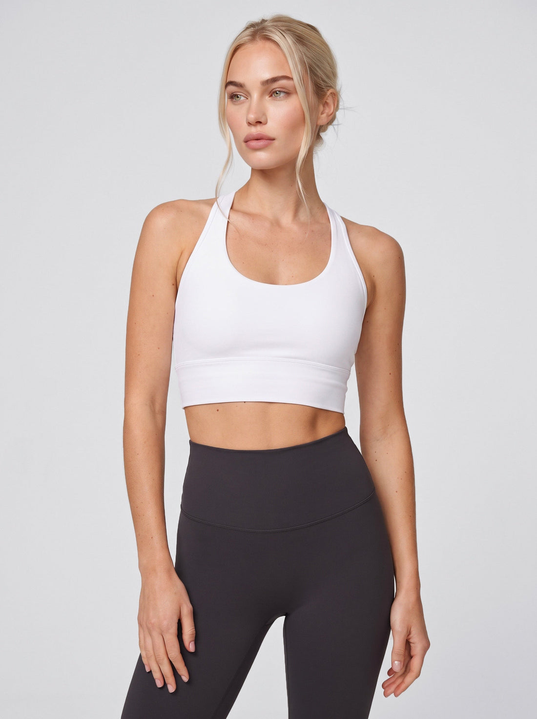 Racerback Sport-BH – Weiß