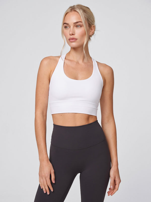 Racerback Sport-BH – Weiß