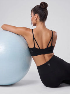 Strappy Sports Bra – Black