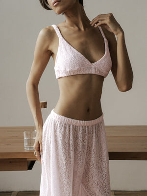 Blush Pink Lace Bralette