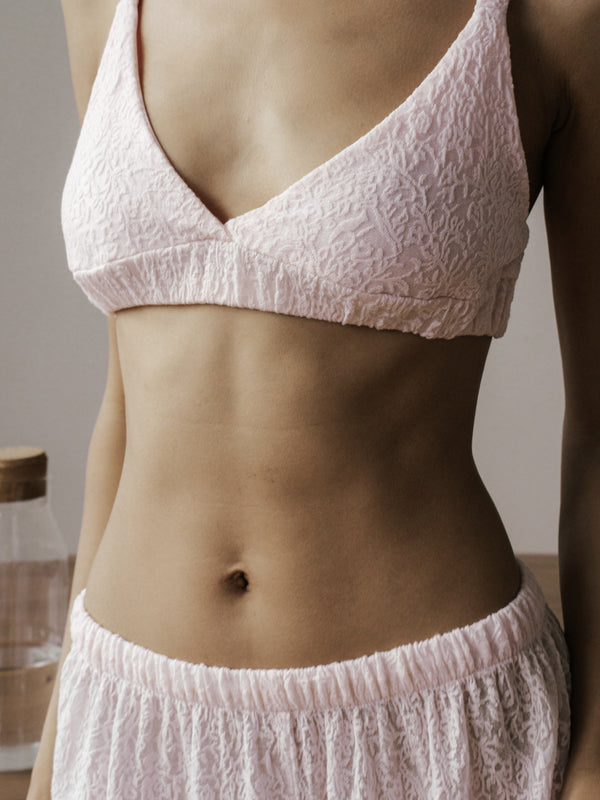 Blush Pink Lace Bralette