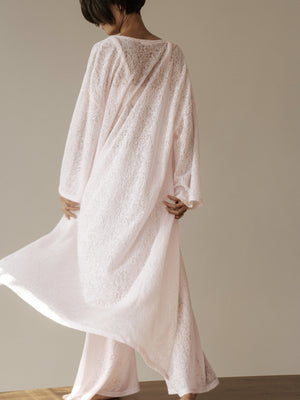 Blush Pink Lace Kimono
