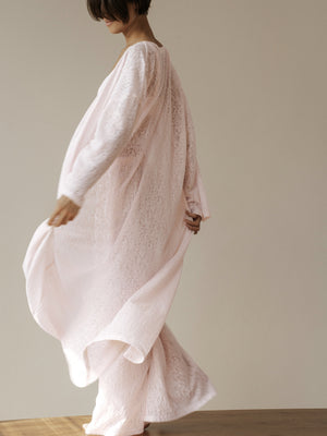 Blush Pink Lace Kimono