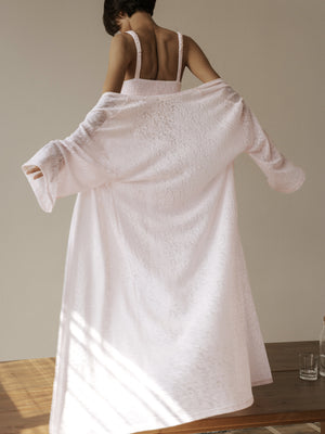 Blush Pink Lace Kimono