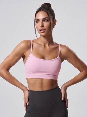 Strappy Sports Bra – Blush Pink