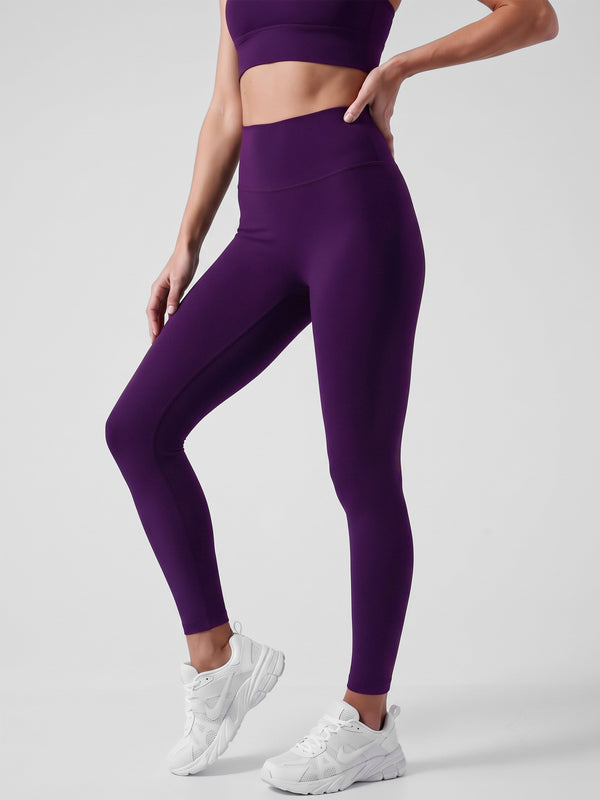 High-Waist Leggings – Violett