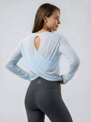 Mesh Longsleeve – Hellblau
