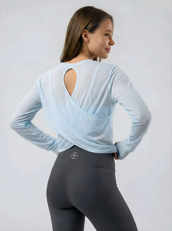 Mesh Longsleeve – Hellblau