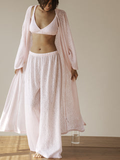 Blush Pink Lace Kimono